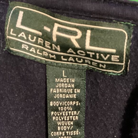 Lauren Ralph Lauren Active Women's Jacket Green Blue Size L High Neck Pockets - Picture 11 of 13